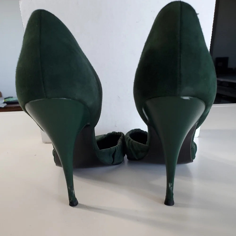Balenciaga Green Suede Stiletto Heels 39 = US 9 - Picture 7 of 7